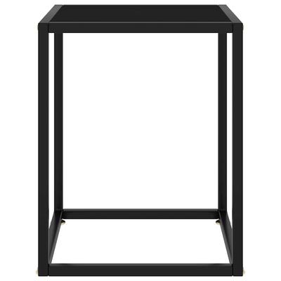 Black Coffee Table with Black Glass 40 X 40 X 50 Cm