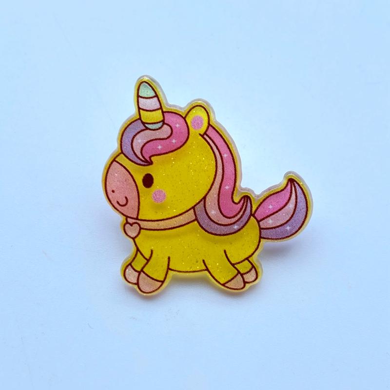10 Pezzi Mini Misti Con Unicorni Cartoon Lucidi Acrilico Kawaii Abbellimenti per Scrapbooking Accessori Fai da Te H64