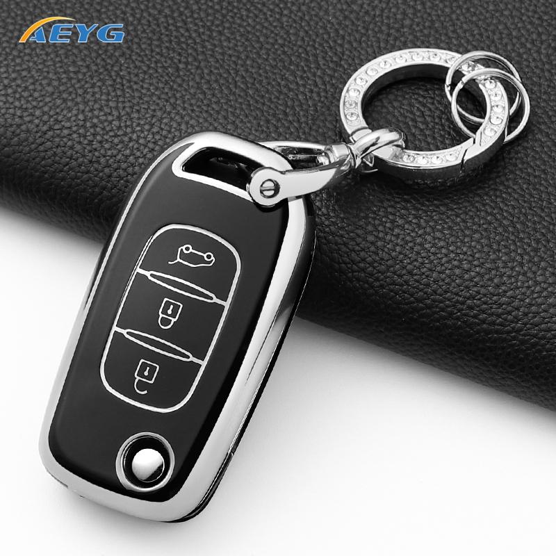 Car Key Case Cover Fob For Lada Vesta Granta Xray Kalina Priora Sedan Sport For Renault Fluence Clio Megane Keychain Accessories