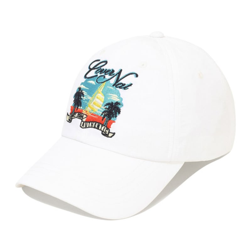 

COVERNAT Sunset Boat Ball Cap White F