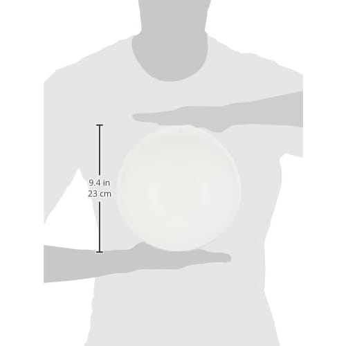 Risu Bowl, White, 24cm (2.2L Capacity), H&H Antibacterial and Stain-Resistant, Made In Japan