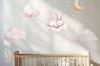 Bunny Wall Stickers On A Cloud - Children'S Room