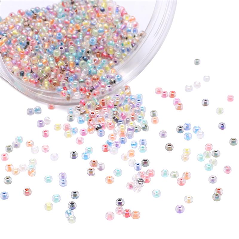 High Quality Glass Seed Beads Illusionary Pearl Light Dyeing Core Beads for Earring Bracelet DIY Jewelry Craft Accessoreis Making