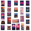 50Pcs Sunset Landscape Stickers Aesthetic Art Waterproof Graffiti Decals Luggage Laptop Phone Skateboard Guitar Sticker