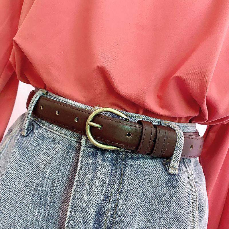 All Hole Contemporary Black Belt For Women Stylish Automatic Buckle For Wear Everyday