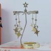 INS Style Rotating Tea Light Holder Heat Powered Stainless Steel Carousel Candle Stand for Desk Ornament