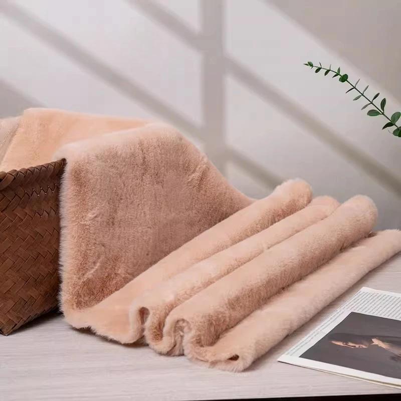 Thickened Plush Fabric 12mm Encrypted Imitation Rex Rabbit Fur Fabric Short Plush Counter Background Fabric, Clothing Fabric