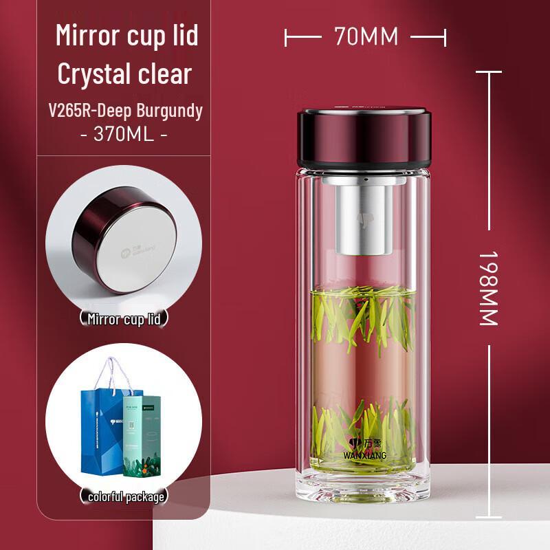 Portable Double-layer Glass Tea Infuser Bottle