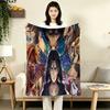 1PC Attack Titan Patterned Flannel Blanket Suitable For All Seasons For Home Decor Warmth And Comfort Gifts Holiday Present