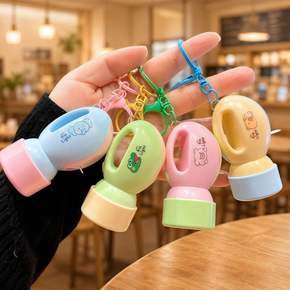 MINI Light-Up Flashlight Keychain Lightweight LED Bag Charm Night Light Pendant Key/Backpack Decor