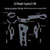 Interior Protective Film for New Toyota CHR IZOA: Center Console, Navigation, Gear Shift, Dashboard Decoration Car Accessories