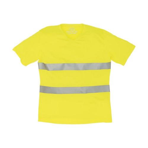 Yoko Mens Fluo Hi-Vis Ultra Light V Neck T-Shirt