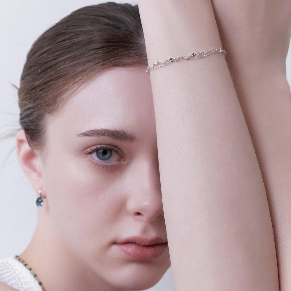 Silver 925 Two-Line Sparkle Bracelet