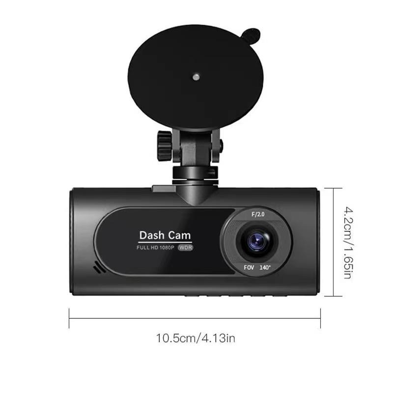 HD1080P 3-channels WiFi Dash Cam Car DVR Front Inside Rear Reverse Image 170wide Angle Starlight Night Vision Mobile APP Control