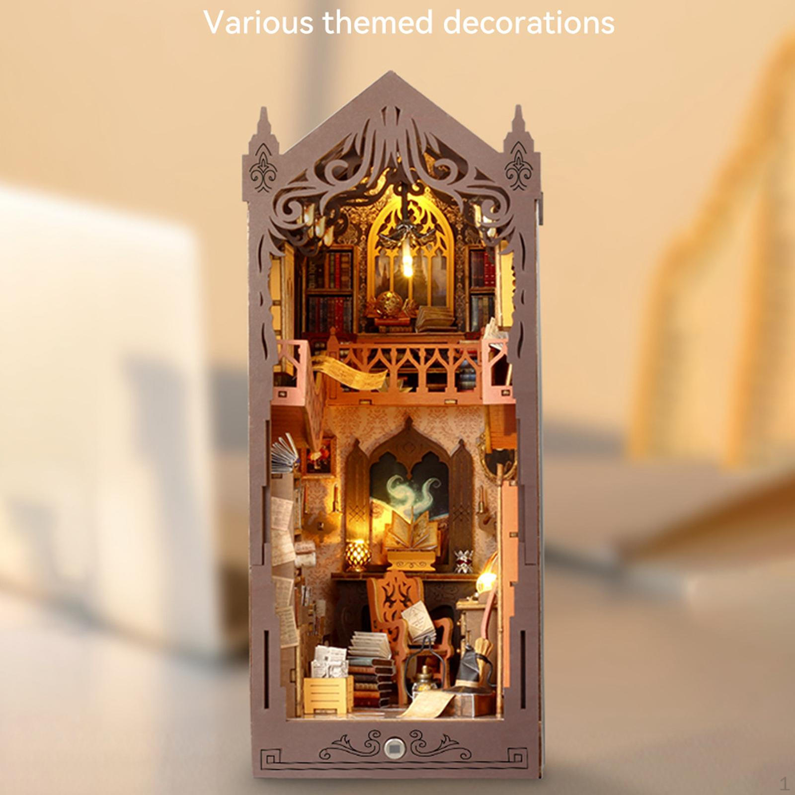 

Набор для создания книжного уголка своими руками, Набор миниатюрного дома своими руками для взрослых и детей, Уникальный декор-вставка, Головоломка «Книжный магазин»