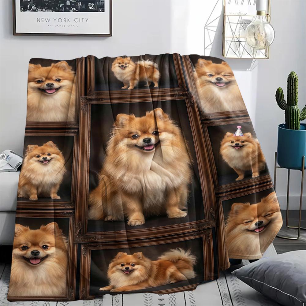 Many cute puppies Print Flannel Blanket,High quality Comfortable for All Seasons,Home Decor,Warmth and Comfort,Perfect for Christmas Gifts