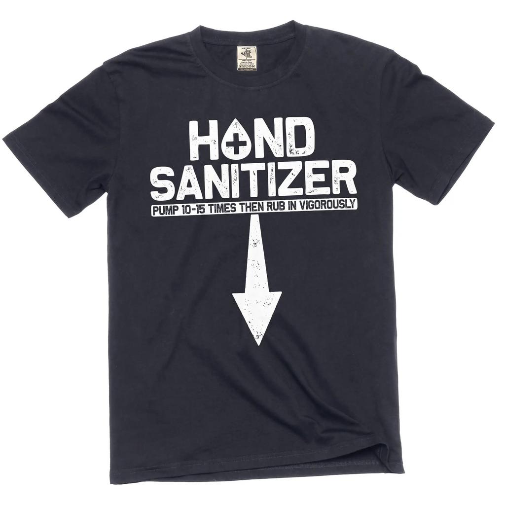 Lustiges Herren-T-Shirt mit Erwachsenenhumor Handdesinfektionsmittel anstößiges unpassendes Shirt
