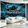 Carolina Panthers Wall Tapestry Aesthetic Wall Hanging Printed Fabric Blanket Decorative Tapestries for Bedroom Living Room Home Decor