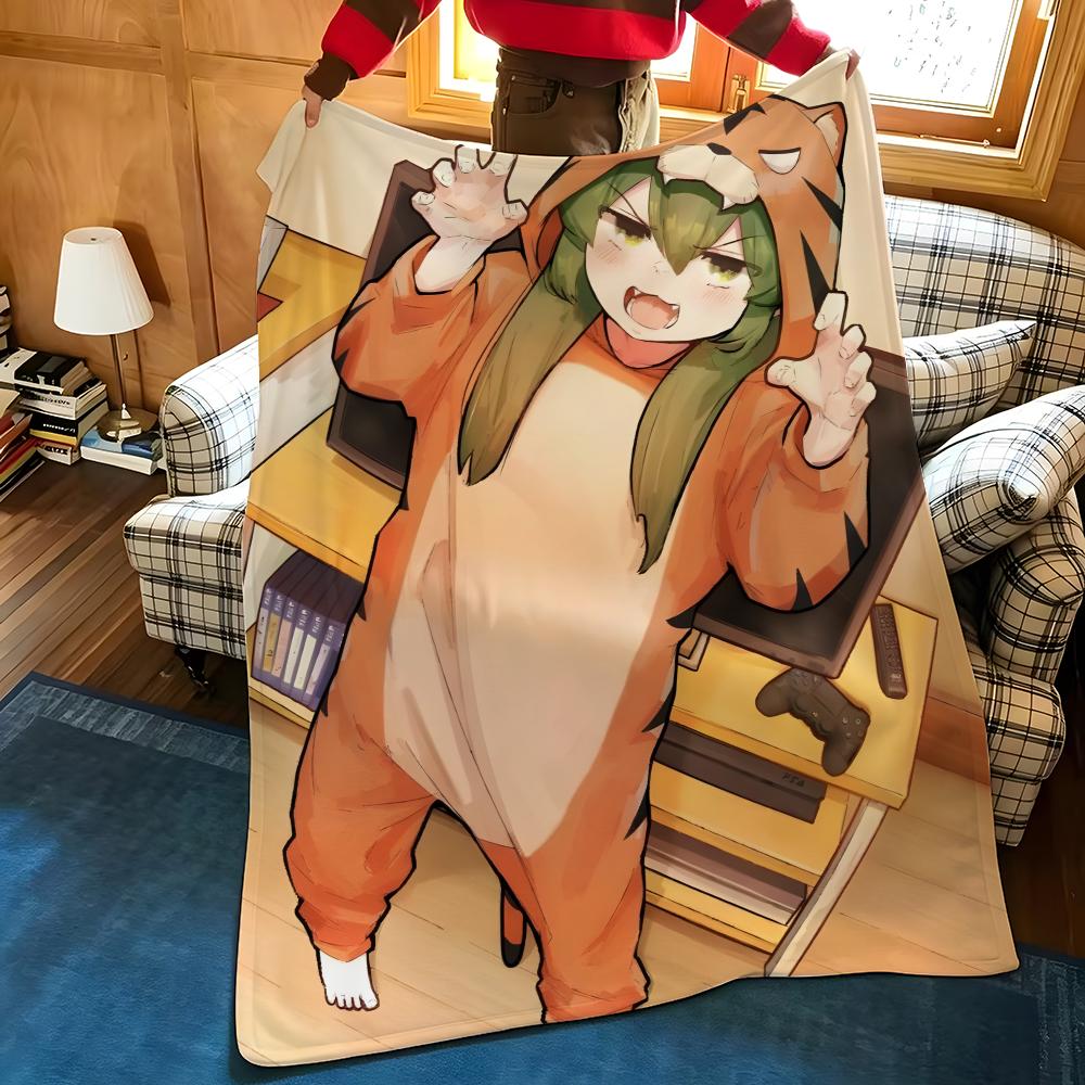 Anime M-My S-Senpai I-Is A-Annoying Throw Flannel Cozy Print Blanket, Portable, Durable Machine Washable Cute Cool
