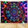 1pcs Bohemian Mandala Starry Sky UV Tapestry UV Fluorescent Wall Decoration Requires UV Exposure Home Aesthetics Decoration