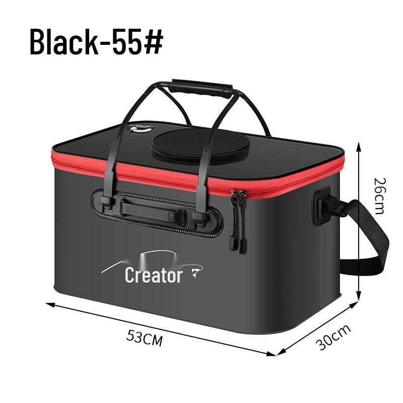 Multi-functional EVA Folding Fish Bucket: Live Fish Protector & Tackle Box.