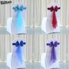 Stuhllehnen Dekoration Elegante Stretch Stuhl Schleife Organza Band Stuhl Deko Für Geburtstag Hotel Hochzeit Zubehör