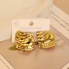 European American Trendy Cross-Border Punk Cold Wind Stainless Steel Earrings Geometric Irregular Drop Fashion Jewelry