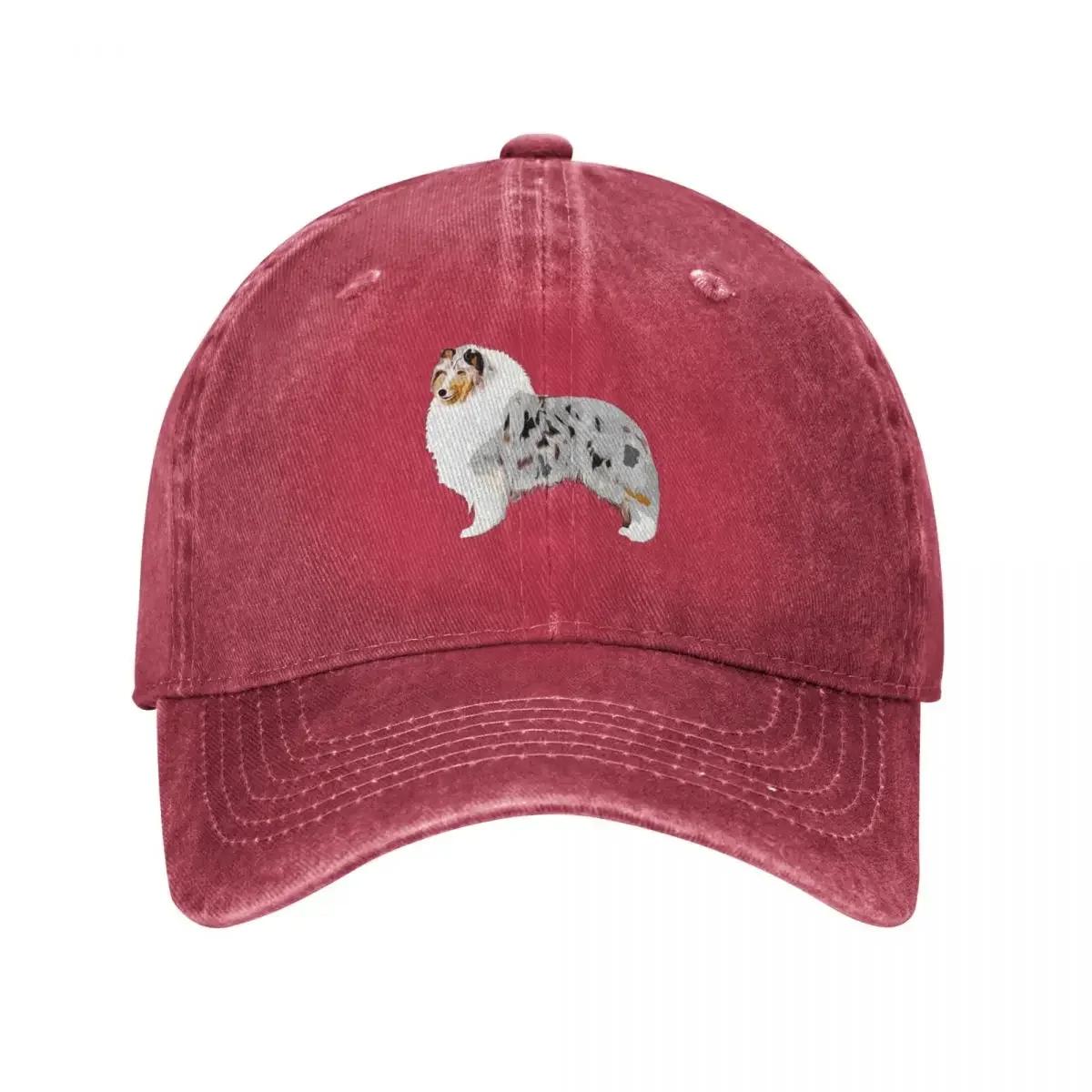 Beautiful Blue Merle Rough Collie Silhouette Baseball Cap Cosplay tactical cap tea Hat Fashion Beach For Unisex Womens