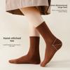 Women's Cotton Long Socks for Autumn and Winter, Odor-resistant, Breathable, Sweat-absorbent, Antibacterial Cotton Socks, Pile Socks for Autumn