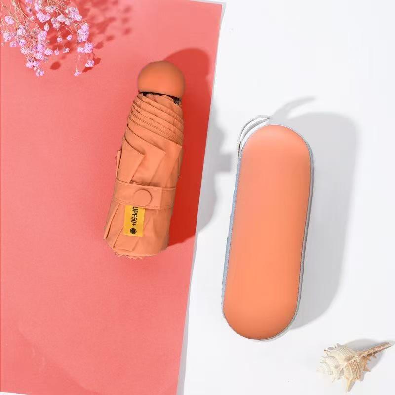 Women's Compact Mini Umbrella, UV Protection, Sunscreen, Dual-use Sun & Rain Pocket Sunshade