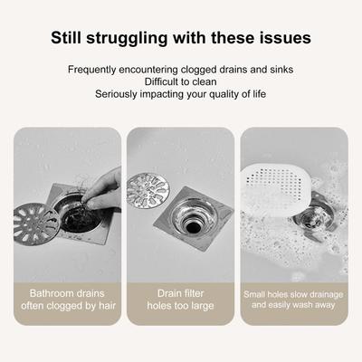 Hair Catcher Shower Drain With Bean Sprout Handle Shower Floor Drain Strainer Hair Catcher Cute Bathroom Supplies Sink Floor