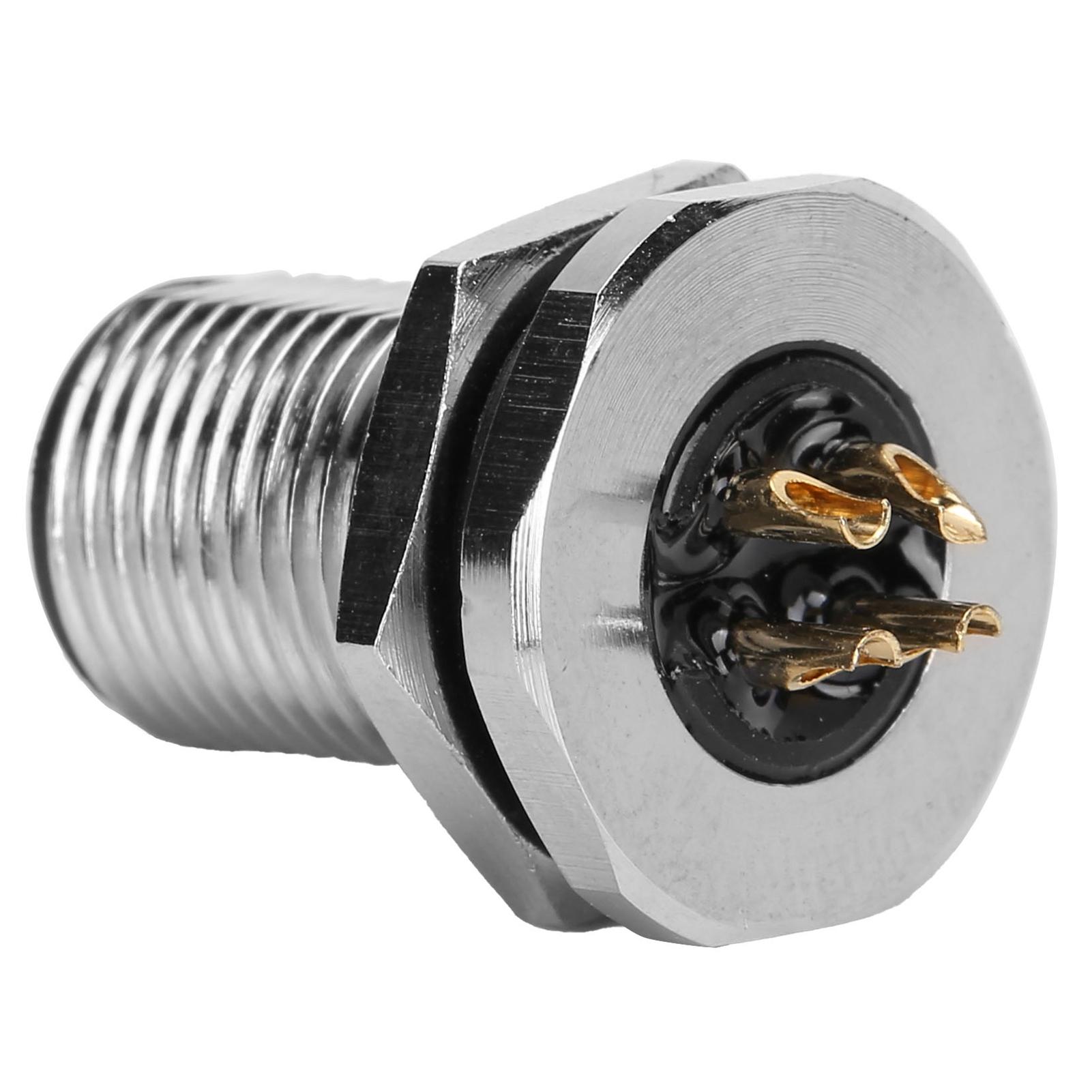 

M12F2P4 Панельна розетка F2 M12 Водонепроникний роз єм IP67 4-контактний штекер-адаптер