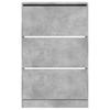 Shoe Cabinet Concrete Grey 80x21x125.5 cm Engineered Wood