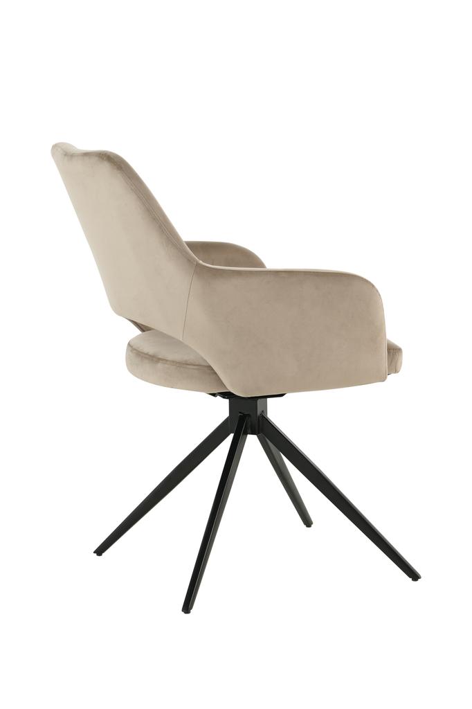 ASTER upholstered swivel chair, light beige fabric