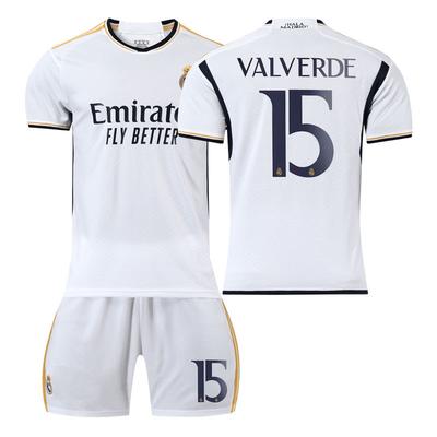 2023-24 Real Madrid Home Jersey #9 Mbappe #5 Bellingham #7 Vinicius, Fan Version Football Jerseys