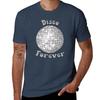 Disco Forever Silver Mirrorball TShirt Relaxed Casual Short Sleeve Tee