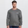 Dibenze Men's Plus Size Solid Long-Sleeve Crewneck Sweatshirt