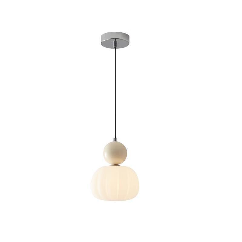 Oeny Nordic Cream Style 3-Light Walnut Pendant Lamp