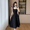 Hepburn Style Coffee Break French Black Sleeveless Vest Dress Children's Summer 2026 New Small Waist Dress