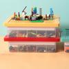 Aufbewahrungsbox mit Deckel Aufbewahrungskorb für Lego Kapazität Transparente Baustein-Aufbewahrungsbox mit abnehmbarem Deckel Multi für Lego
