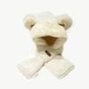 New Bear Hat Winter Cute Warmth Thickened Scarf Integrated Ear Protection Hat Three Piece Set Riding Cold Imitation Rabbit Hair