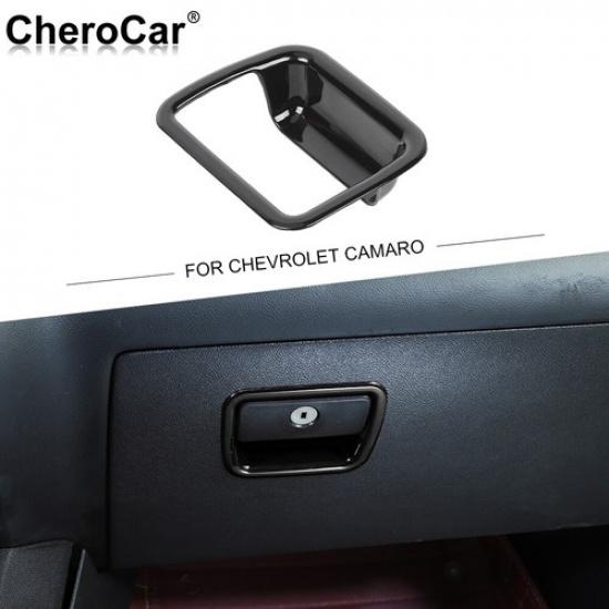 Black Co-pilot Storage Box Handle Trim Cover Panel For Chevrolet Camaro 10-2015