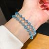 Crystal Beaded Bracelet - Flowing Light Style for Women, French Cool & Refined Design, Perfect for a Fresh Vacation Look.