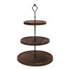 Wood 3 Tier Dessert Stand Cupcake Stand Table Sweet Dessert Snacks Fruits Pastry Rack Dark Color