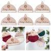 6pcs DIY Woven Rope Christmas Tree Ornaments Unfinished Wood Slices Decorations