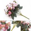 Artificial Rose Flowers Fully Gorgeous Flowers For Bridal Bouquet Wedding Party Home/office Cafe Store Decorations
