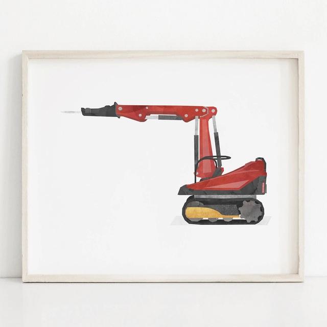 Nordic Style Engineering Vehicle Canvas Art Paintings Watercolor Poster and Prints Nursery Wall Art Picture for Home Decoration No Frame