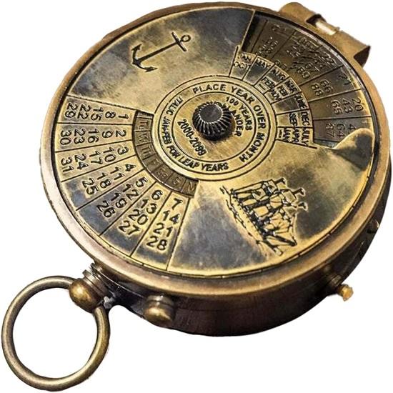 Řemeslný královský kompas Vintage námořní starožitný ručně vyráběný kompas 100 letý