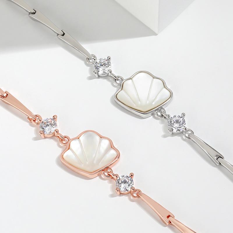 Bamboo Splicing Lifetime Bracelet Female, Give Girlfriend Valentine's Day Gift Natural Shell One Shell Bracelet