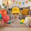 Drink Cap with Straw, Drinking Hat for Adults, Plastic Lazy Drink Helmet, Creative Beer Hat for Birthday Parties Festivals Home Office